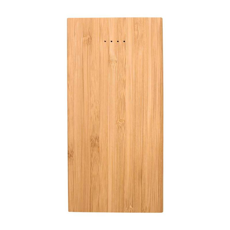 8000 mAh Bamboo Wireless Powerbank